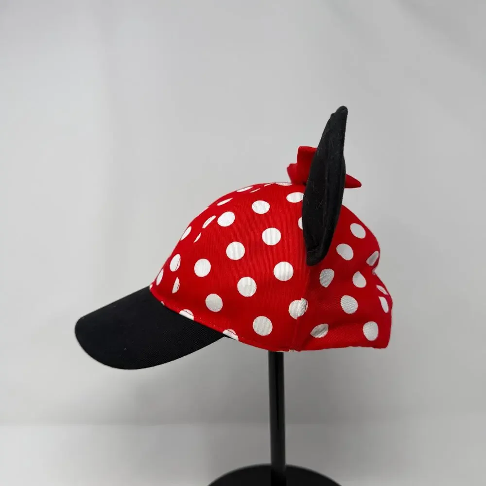 Disneyland Minnie Mouse Polka Dot Ears Cap Youth 54–57cm